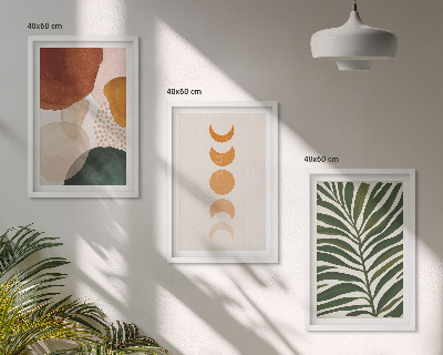 Cadre photo mural Formes de feuilles abstraites