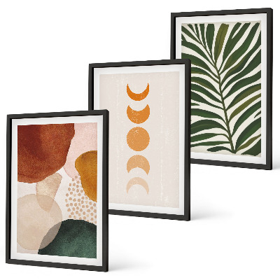 Cadre photo mural Formes de feuilles abstraites