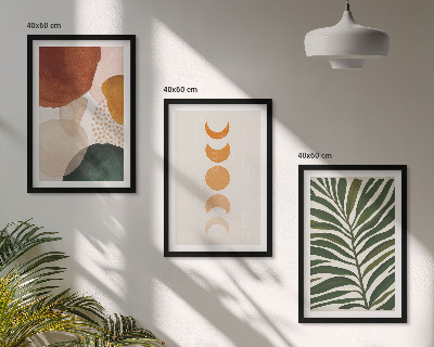 Cadre photo mural Formes de feuilles abstraites