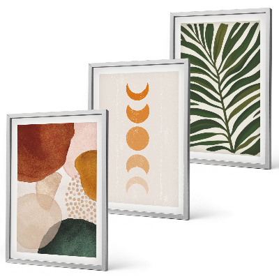 Cadre photo mural Formes de feuilles abstraites