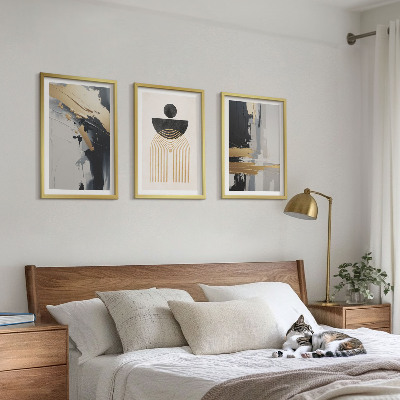 Lot de 3 tableaux pour salon Élégance de la géométrie abstraite