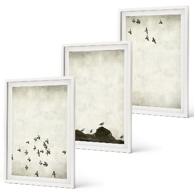 Cadre photo mural Oiseaux en vol style minimaliste