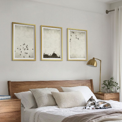 Cadre photo mural Oiseaux en vol style minimaliste