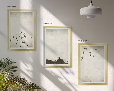 Cadre photo mural Oiseaux en vol style minimaliste