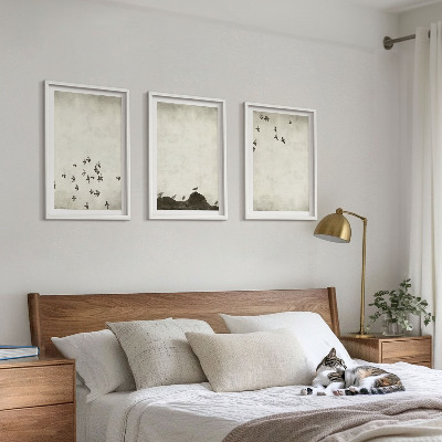 Cadre photo mural Oiseaux en vol style minimaliste