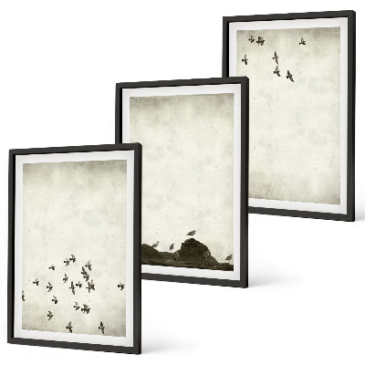 Cadre photo mural Oiseaux en vol style minimaliste