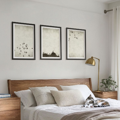 Cadre photo mural Oiseaux en vol style minimaliste