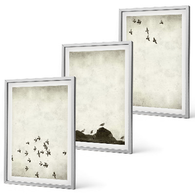 Cadre photo mural Oiseaux en vol style minimaliste