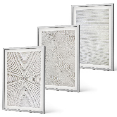 Lot de 3 tableaux pour salon Motifs géométriques en carton
