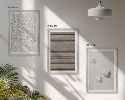 Cadre photo mural Textures naturelles bois pierre