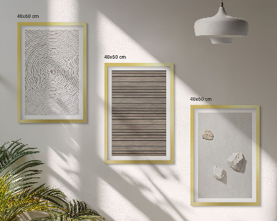 Cadre photo mural Textures naturelles bois pierre