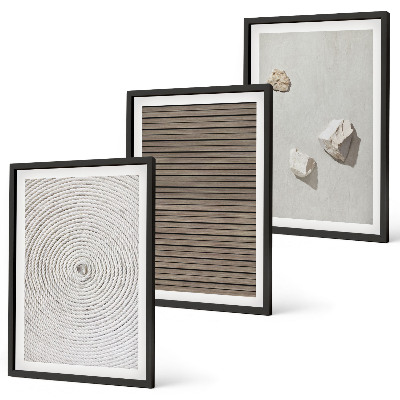 Cadre photo mural Textures naturelles bois pierre