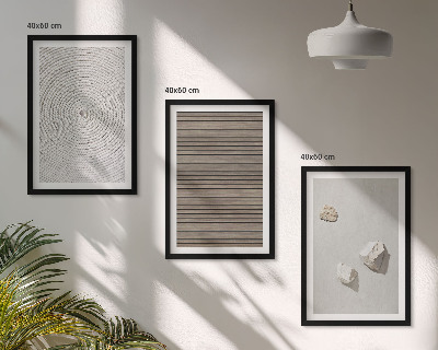 Cadre photo mural Textures naturelles bois pierre