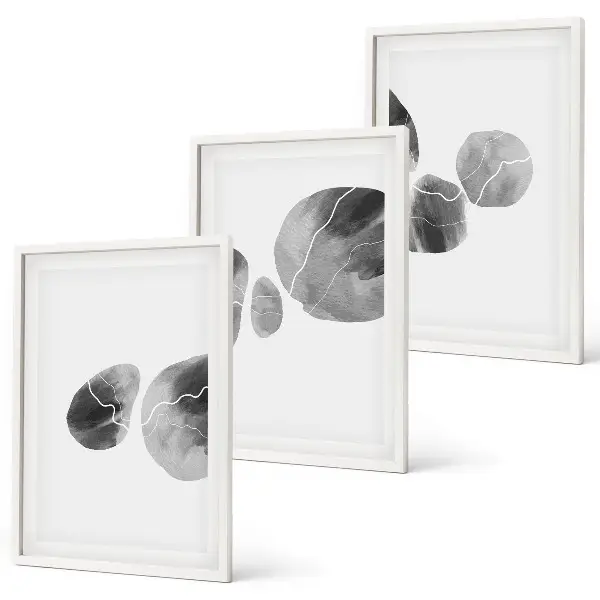 Lot de 3 tableaux pour salon représentant des éclaboussures de peinture d'art abstrait