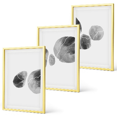 Lot de 3 tableaux pour salon Éclaboussures de peinture d'art abstrait