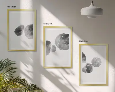 Lot de 3 tableaux pour salon représentant des éclaboussures de peinture d'art abstrait