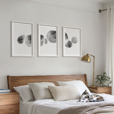 Lot de 3 tableaux pour salon Éclaboussures de peinture d'art abstrait