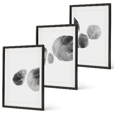 Lot de 3 tableaux pour salon Éclaboussures de peinture d'art abstrait