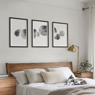 Lot de 3 tableaux pour salon Éclaboussures de peinture d'art abstrait