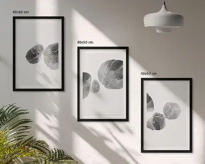 Lot de 3 tableaux pour salon représentant des éclaboussures de peinture d'art abstrait