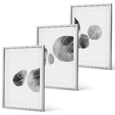 Lot de 3 tableaux pour salon Éclaboussures de peinture d'art abstrait