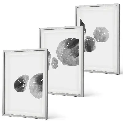 Lot de 3 tableaux pour salon représentant des éclaboussures de peinture d'art abstrait