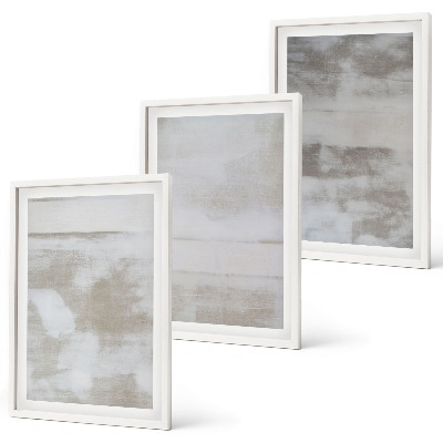 Lot de 3 tableaux pour salon Textures modernes vieillies