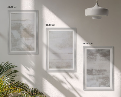 Lot de 3 tableaux pour salon Textures modernes vieillies