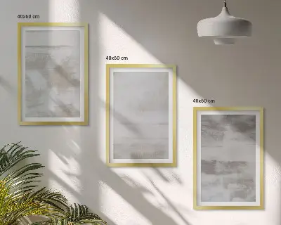 Lot de 3 tableaux pour salon à motifs de textures modernes vieillies