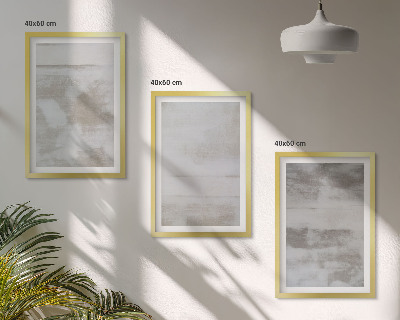 Lot de 3 tableaux pour salon Textures modernes vieillies