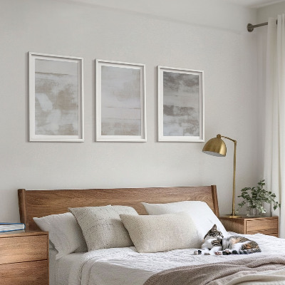 Lot de 3 tableaux pour salon Textures modernes vieillies