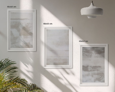 Lot de 3 tableaux pour salon Textures modernes vieillies