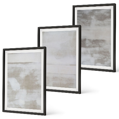 Lot de 3 tableaux pour salon Textures modernes vieillies