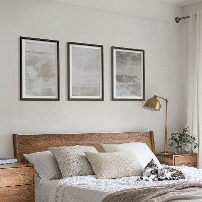 Lot de 3 tableaux pour salon Textures modernes vieillies