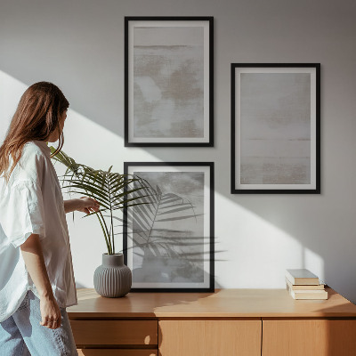 Lot de 3 tableaux pour salon Textures modernes vieillies