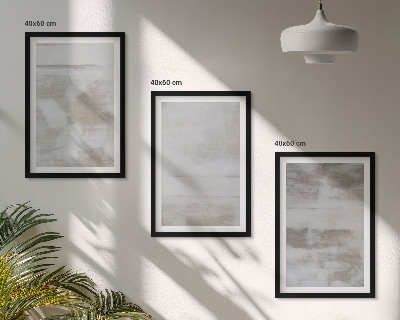 Lot de 3 tableaux pour salon Textures modernes vieillies