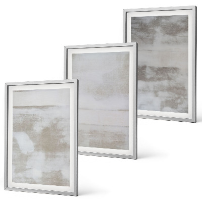 Lot de 3 tableaux pour salon Textures modernes vieillies