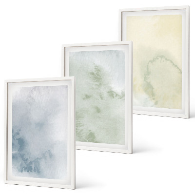 Cadre photo mural Aquarelles pastel sur toile