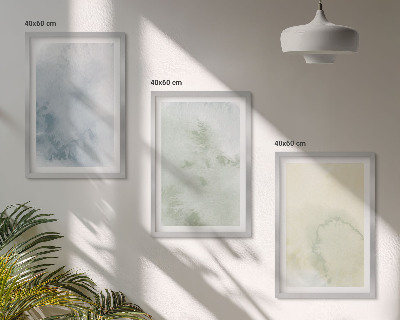 Cadre photo mural Aquarelles pastel sur toile