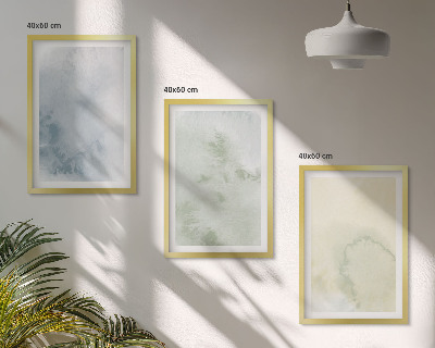 Cadre photo mural Aquarelles pastel sur toile