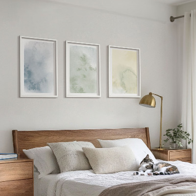 Cadre photo mural Aquarelles pastel sur toile