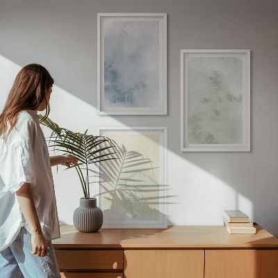 Cadre photo mural Aquarelles pastel sur toile