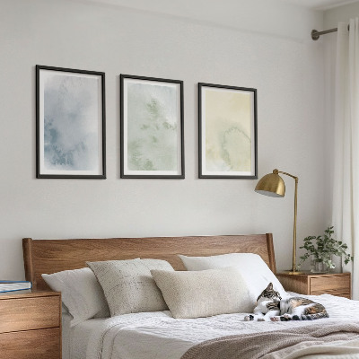 Cadre photo mural Aquarelles pastel sur toile