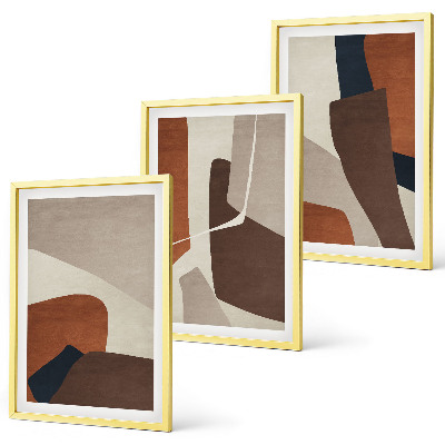 Lot de 3 tableaux pour salon Structures modernes abstraites