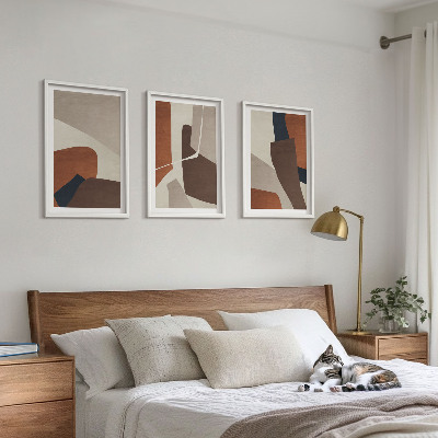 Lot de 3 tableaux pour salon Structures modernes abstraites