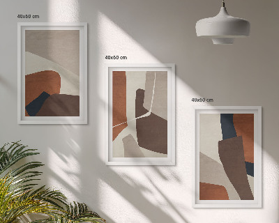 Lot de 3 tableaux pour salon Structures modernes abstraites