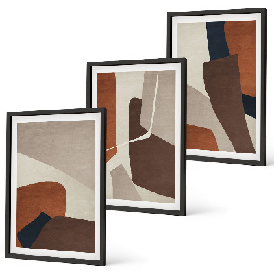 Lot de 3 tableaux pour salon Structures modernes abstraites