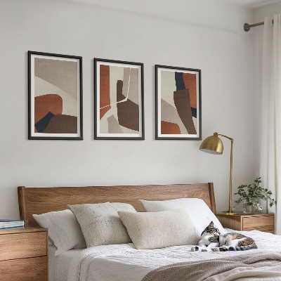 Lot de 3 tableaux pour salon Structures modernes abstraites