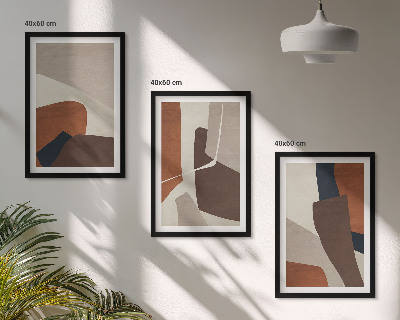 Lot de 3 tableaux pour salon Structures modernes abstraites