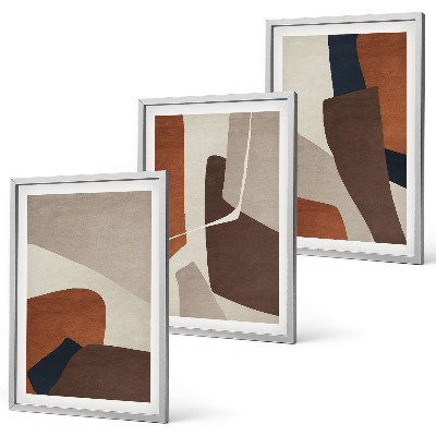 Lot de 3 tableaux pour salon Structures modernes abstraites